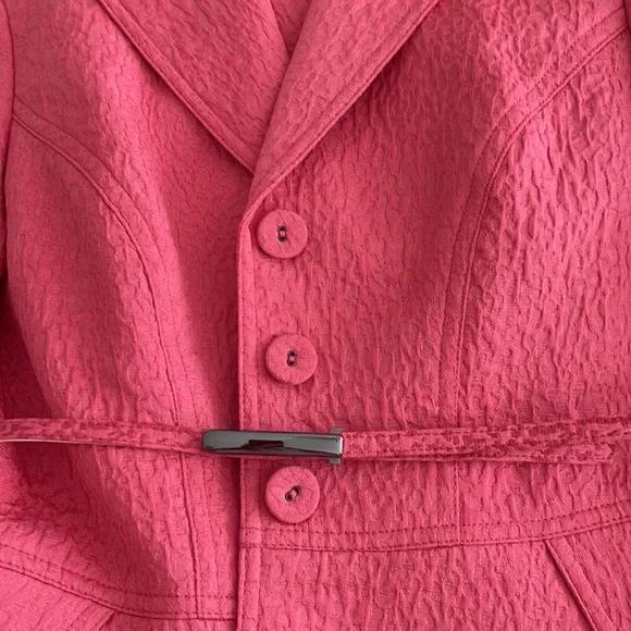 Vintage Ann Klein pink textured skirt set